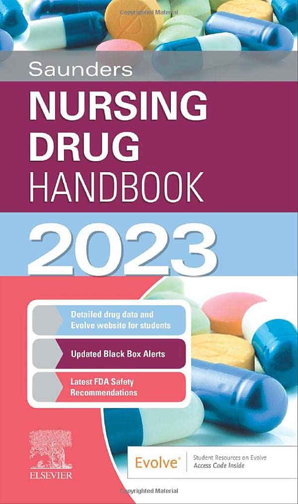 Saunders nursing drug handbook 2023 pdf epub version controses store