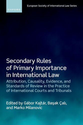 Secondary Rules of Primary Importance in International Law: Attribution, Causality, Evidence, and Standards of Review in the Practice of International ... (European Society of International Law) (PDF/EPUB Version)