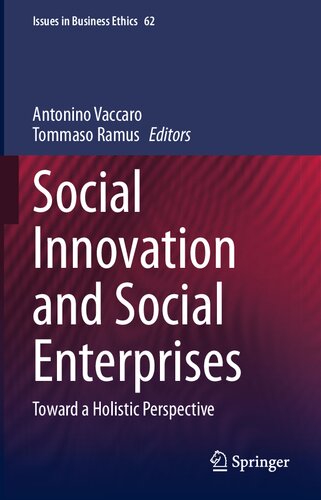 Social Innovation and Social Enterprises: Toward a Holistic Perspective (Issues in Business Ethics, 62) (PDF/EPUB Version)