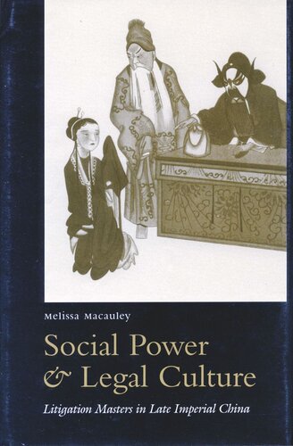 Social Power and Legal Culture: Litigation Masters in Late Imperial China (PDF/EPUB Version)