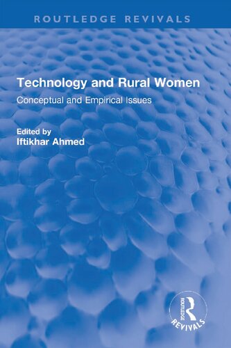 Technology and Rural Women: Conceptual and Empirical Issues (PDF/EPUB Version)