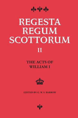 The Acts of William I (1165-1214) (PDF/EPUB Version)