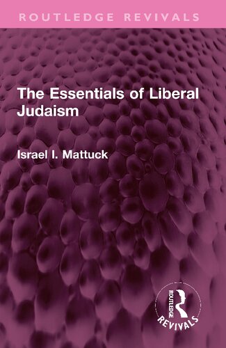 The Essentials of Liberal Judaism (PDF/EPUB Version)