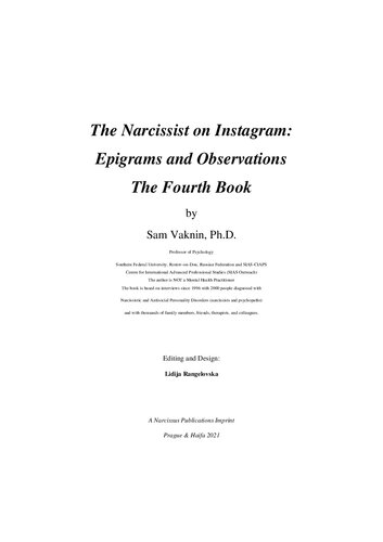 The Narcissist on Instagram: Epigrams and Observations: The Fourth Book (PDF/EPUB Version)