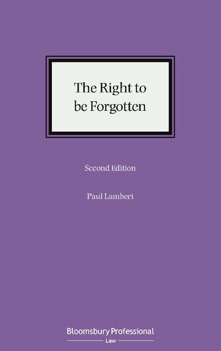 The Right to be Forgotten (PDF/EPUB Version)