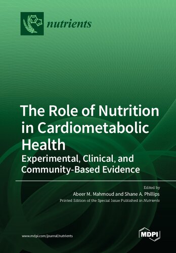 The Role of Nutrition in Cardiometabolic Health: Experimental, Clinical, and Community-Based Evidence (PDF/EPUB Version)