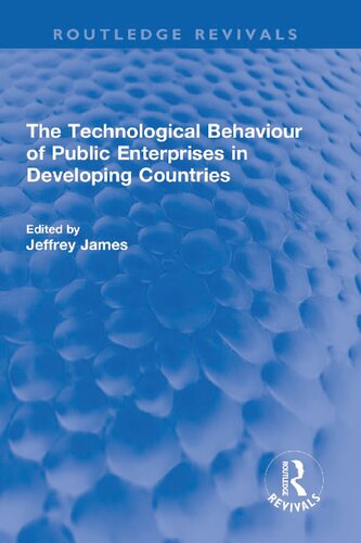 The Technological Behaviour of Public Enterprises in Developing Countries (PDF/EPUB Version)
