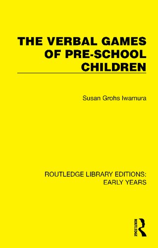 The Verbal Games of Pre-school Children (PDF/EPUB Version)