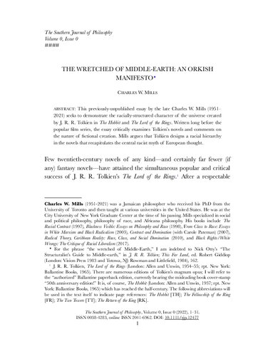 The Wretched of Middle-Earth: An Orkish Manifesto (PDF/EPUB Version)