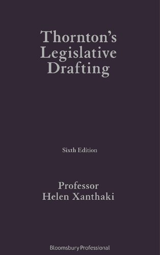 Thornton's Legislative Drafting (PDF/EPUB Version)