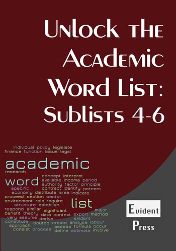 Unlock the Academic Word List: Sublists 4-6 (PDF/EPUB Version)