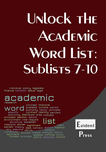 Unlock the Academic Wordlist: Sublists 7-10 (PDF/EPUB Version)