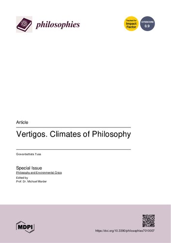 Vertigos. Climates of Philosophy (PDF/EPUB Version)
