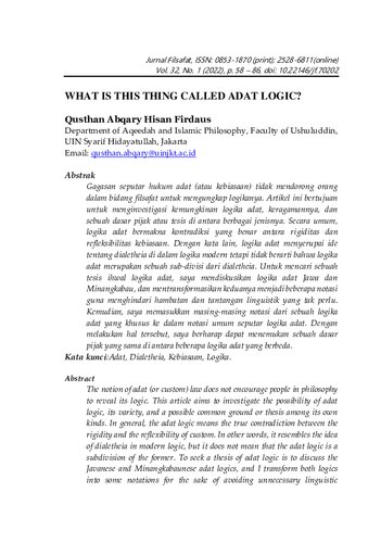 What is this thing called adat logic? (PDF/EPUB Version)