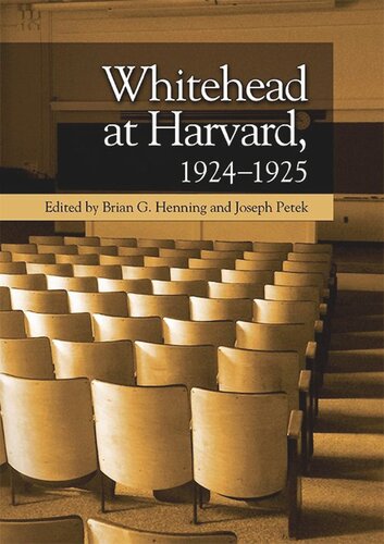 Whitehead at Harvard, 1924–1925 (PDF/EPUB Version)