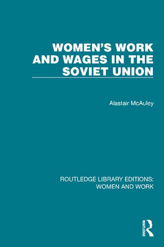 Women's Work and Wages in the Soviet Union (PDF/EPUB Version)